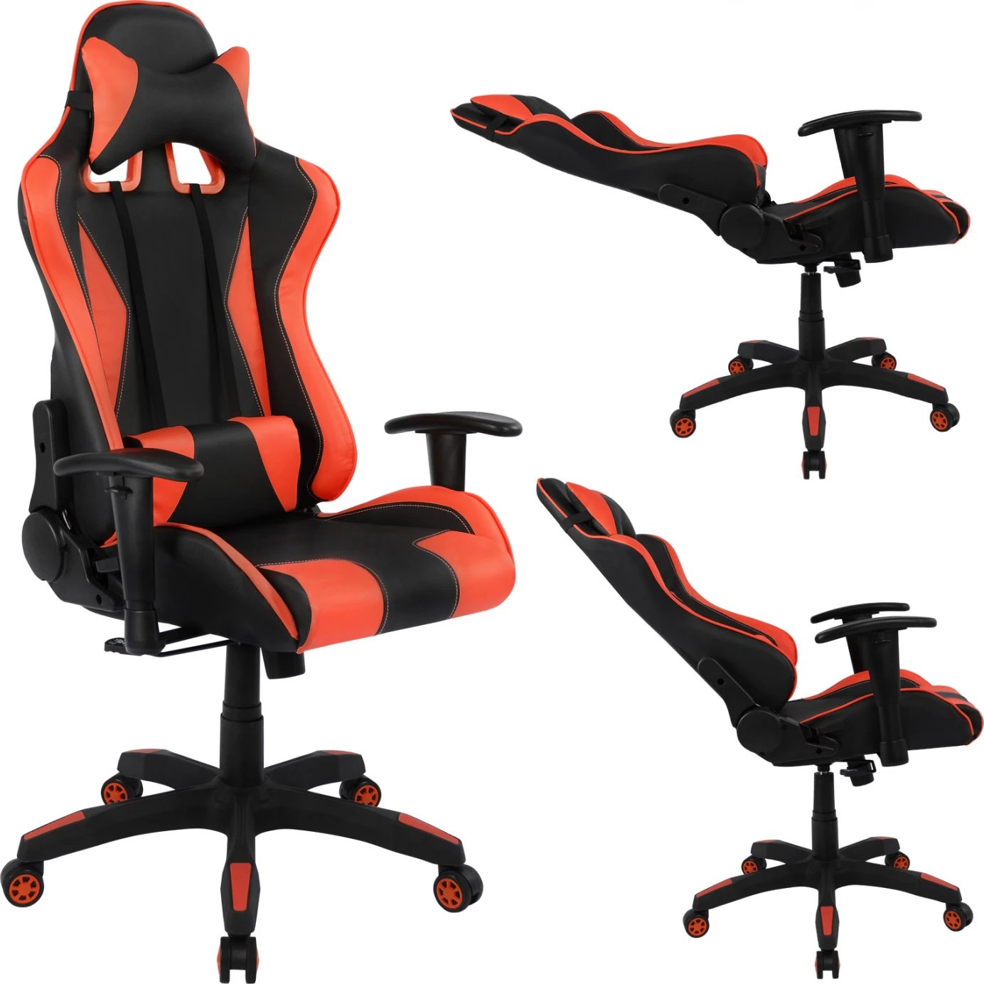 Karrige për gaming zyre FH1062.01 Speed e zezë dhe e kuqe PU 68,5 x 71,5 x 133,5 cm