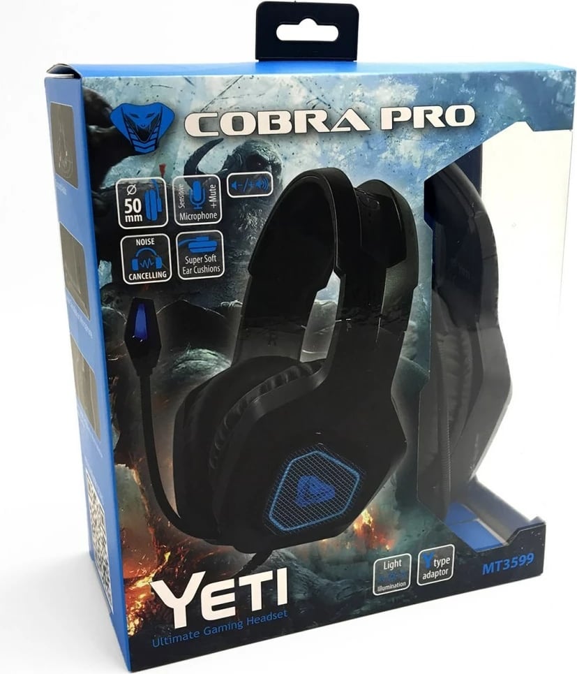 Kufje Media-Tech Cobra Pro Yeti MT3599, të zeza 