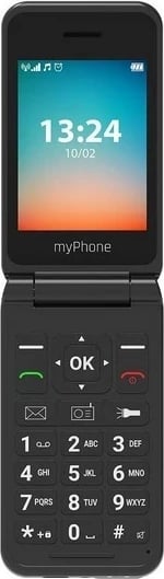 Telefon flip myPhone FLIP LTE, ngjyrë e zezë
