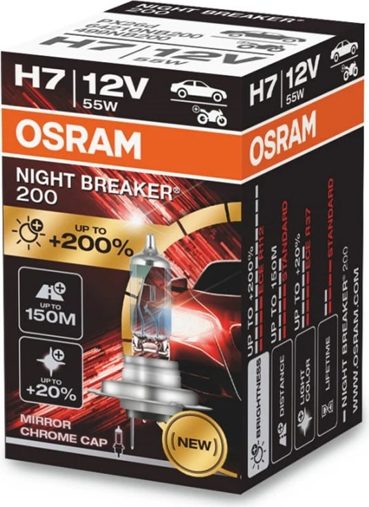 Poç makine Osram, 200 H7, 2 copë