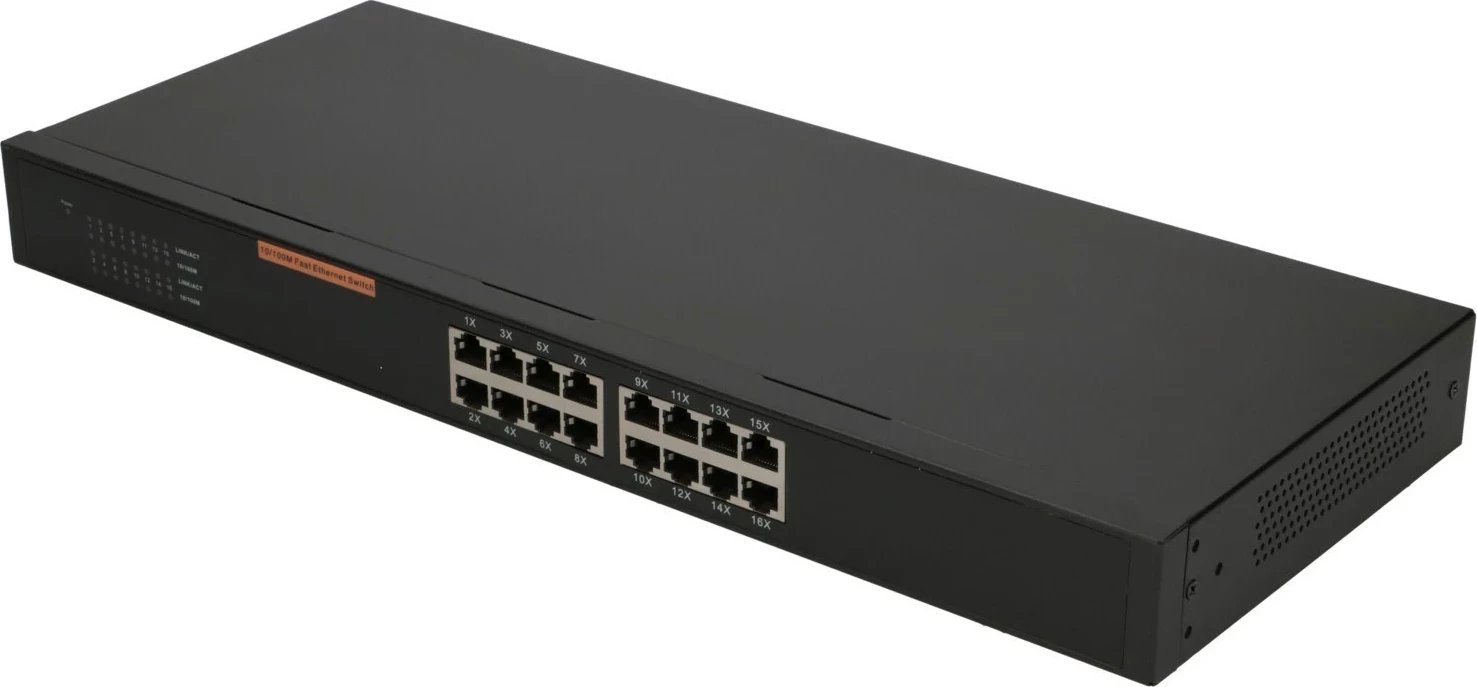 Switch Extralink HEXON 16x 10/100 Mb/s, Desktop, Zi