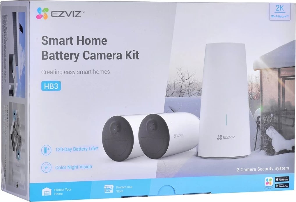 Kit kamerash EZVIZ SMART HOME 2x HB3 + bazë W2HS, e bardhë