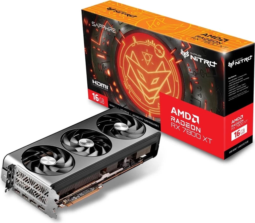 Kartë Grafike SAPPHIRE Radeon RX 7800 XT NITRO+ GAMING OC 16GB GDDR6