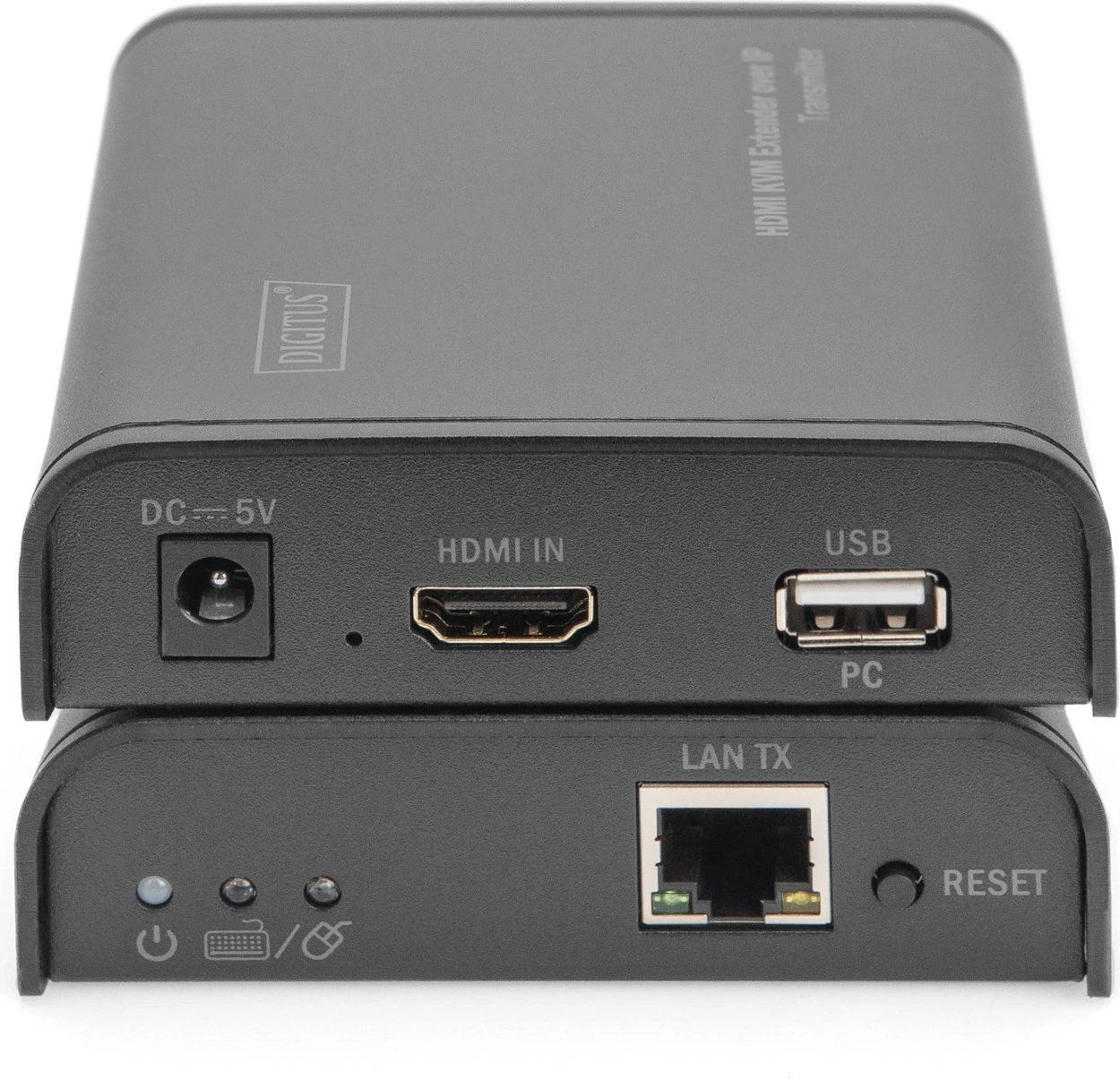 Set HDMI KVM IP Digitus, Transmetues dhe pranues, me kabllo, 80 m, Cat5, Cat5e, Cat6, 1920 x 1080 piksela, E zezë