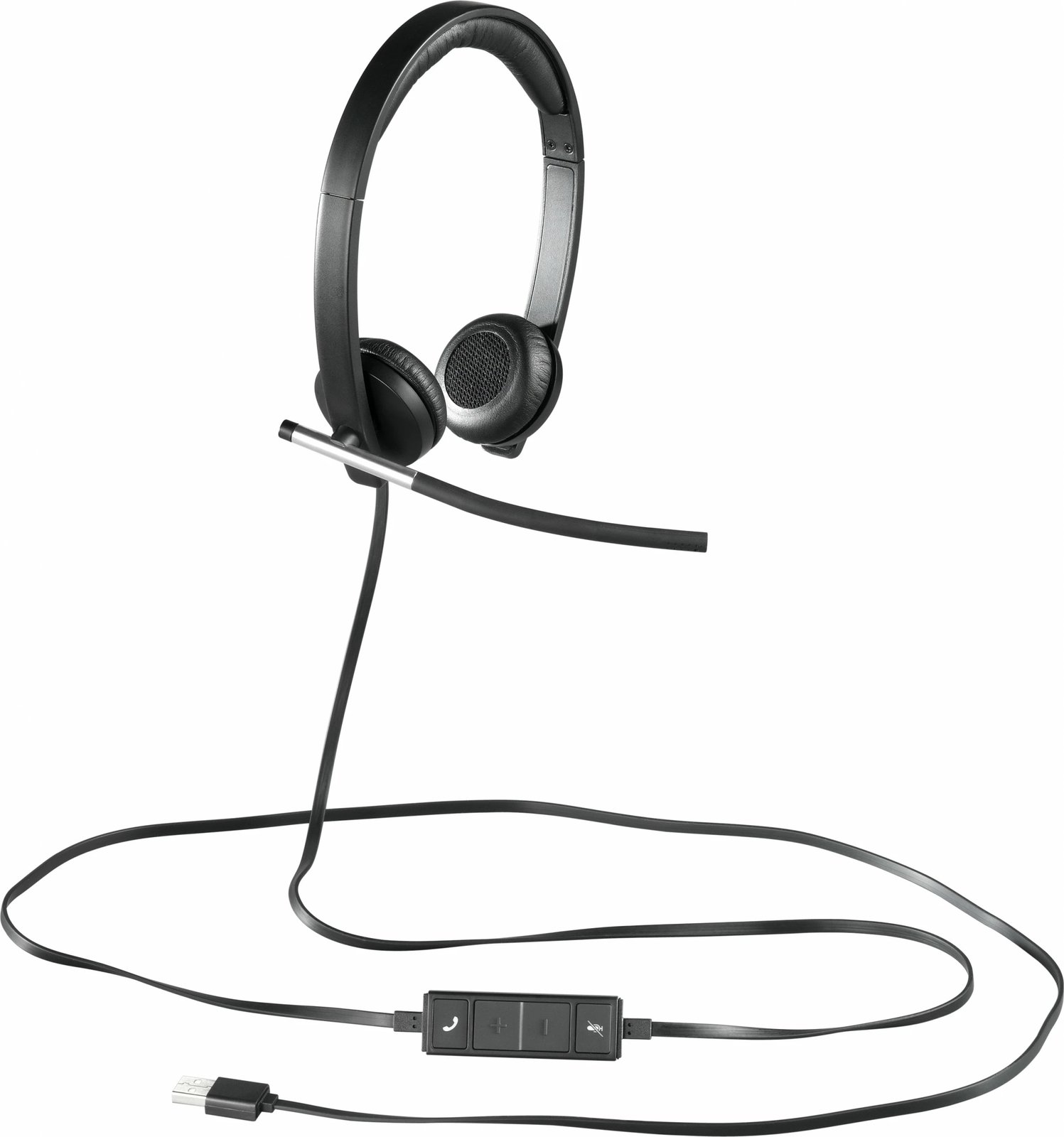 Kufje Logitech USB Stereo H650e, Wired, Office/Call center, 50 - 10000 Hz, 120 g, Headset, Black, Silver