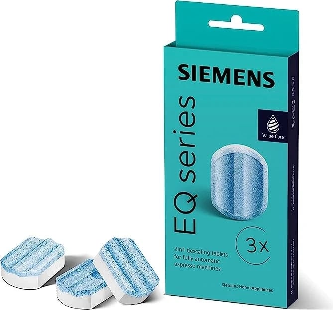 Tableta deskalimi Siemens TZ80002B, për makina kafeje, bardhë-blu