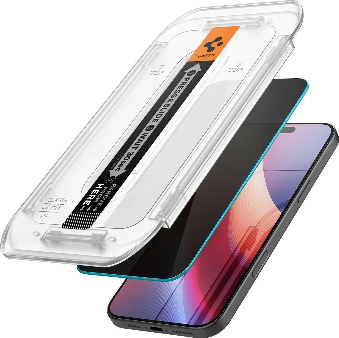 Xham privatësie Spigen, Apple iPhone 16 Pro Max, i zi