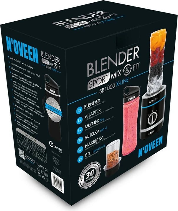 Blender N'OVEEN Sport Mix & Fit SB1000 X-LINE, 0.6 L, 300 W, i zi