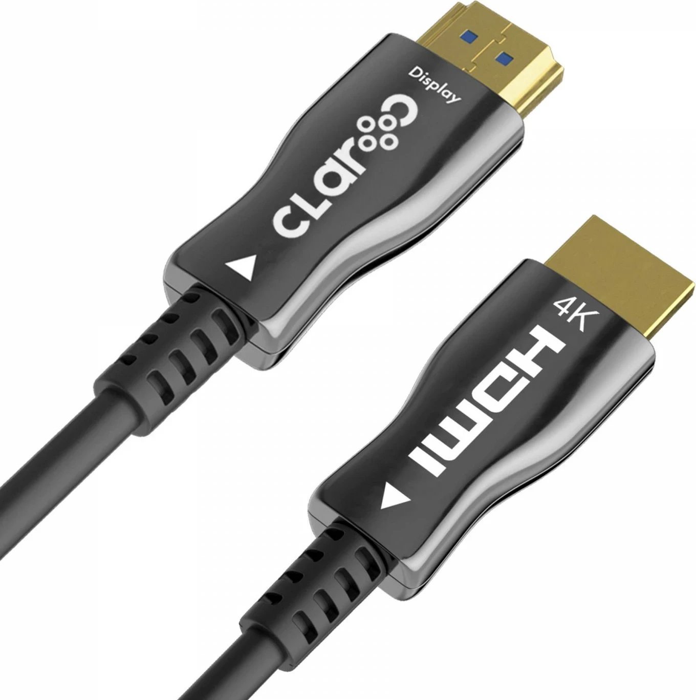 Kabllo HDMI optike Claroc 2.0 AOC 4K@60Hz 100m, e zezë