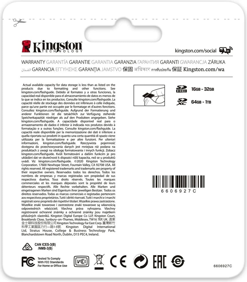 Kartelë microSDXC Kingston Technology 512GB Canvas Go Plus 170R A2 U3 V30, e zezë