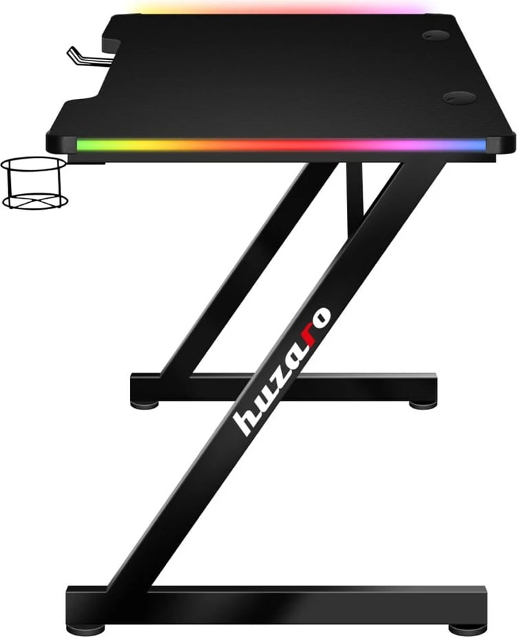 Tavolinë gaming Huzaro Hero 2.5, RGB/LED, e zezë