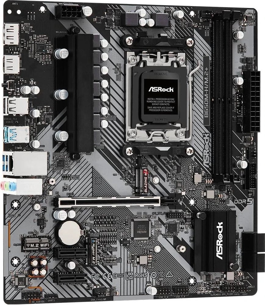 Pllakë amë ASRock B650M-H/M.2+, Socket AM5, DDR5