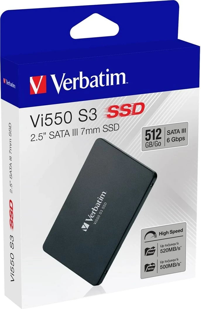 SSD Verbatim Vi550 S3, 512GB, 2.5" SATA III