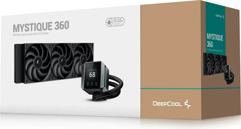 Ftohës uji DEEPCOOL MYSTIQUE 360, 12 cm, i zi