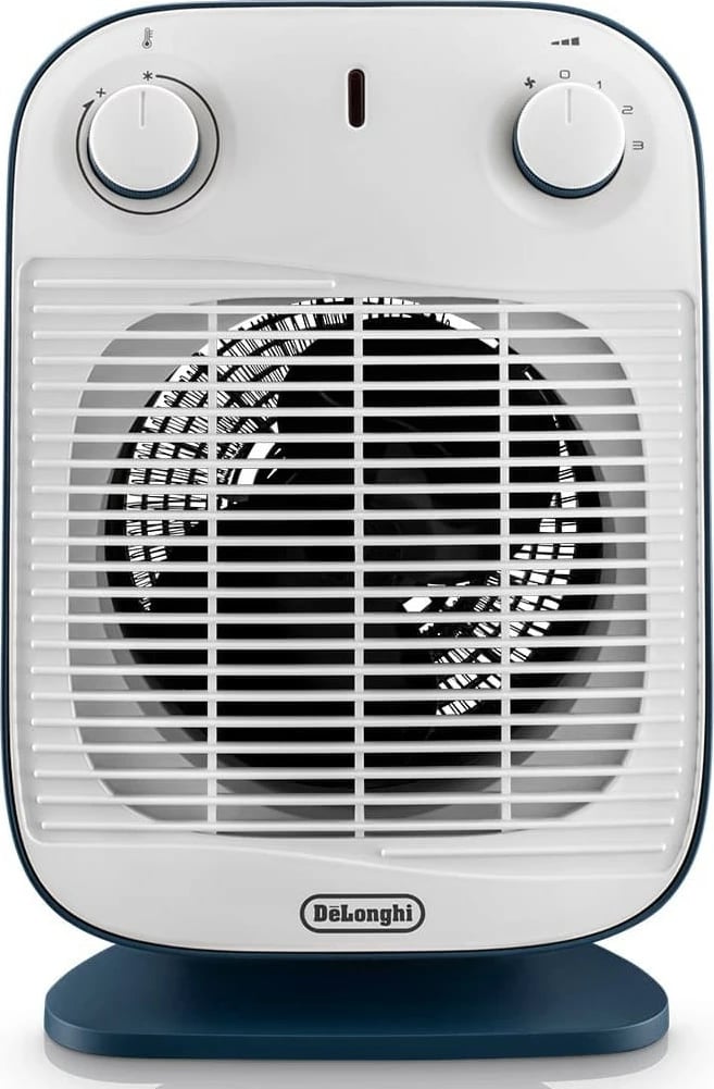 Ngrohës elektrik me ventilator De’Longhi HFS50B20.AV, IP21, për brenda, tavolinë, dysheme, tavolinë, blu, bardhë, rrotullues