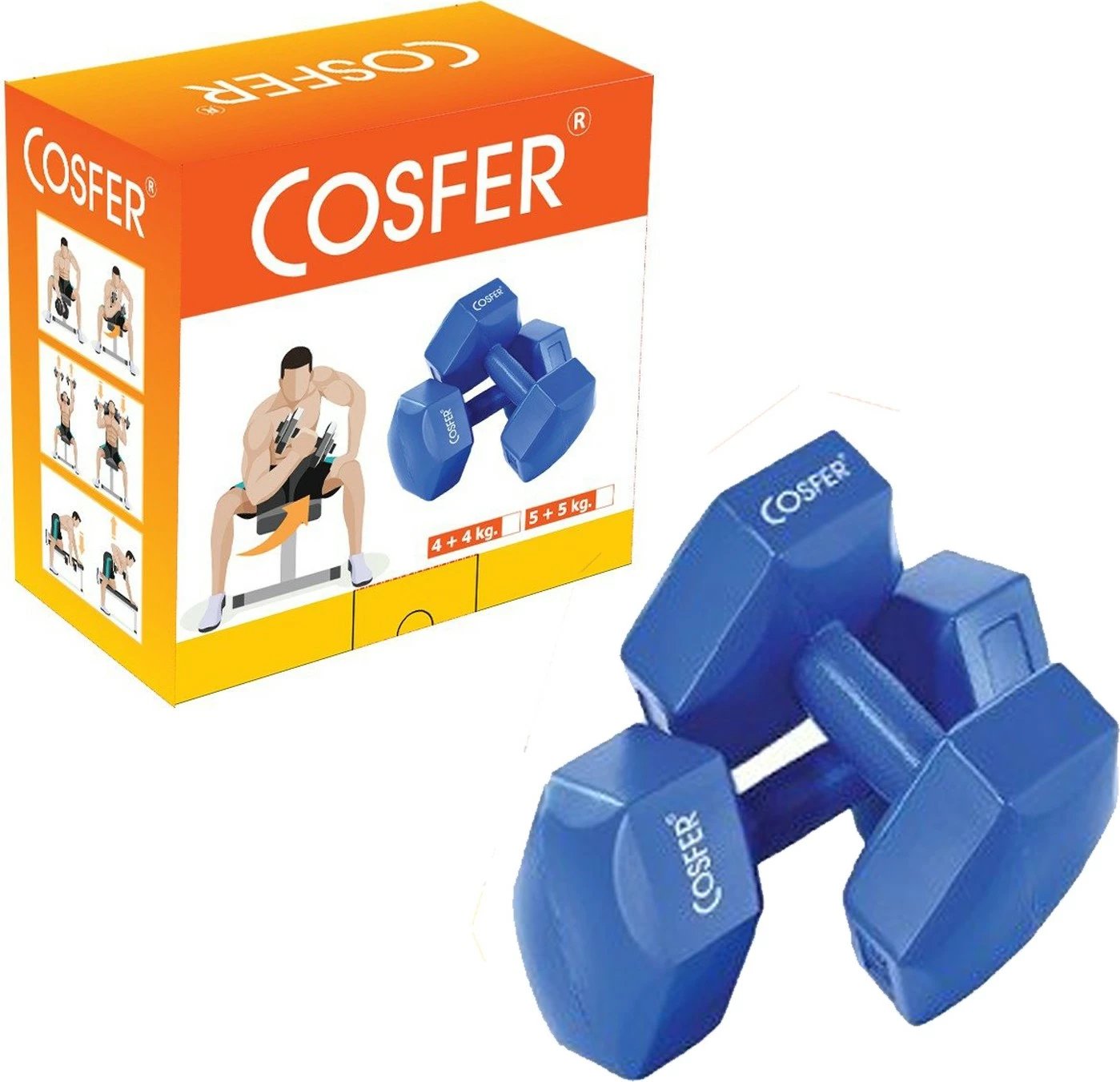 Set peshash Cosfer, 10 kg, blu, 2 copë x 5Kg