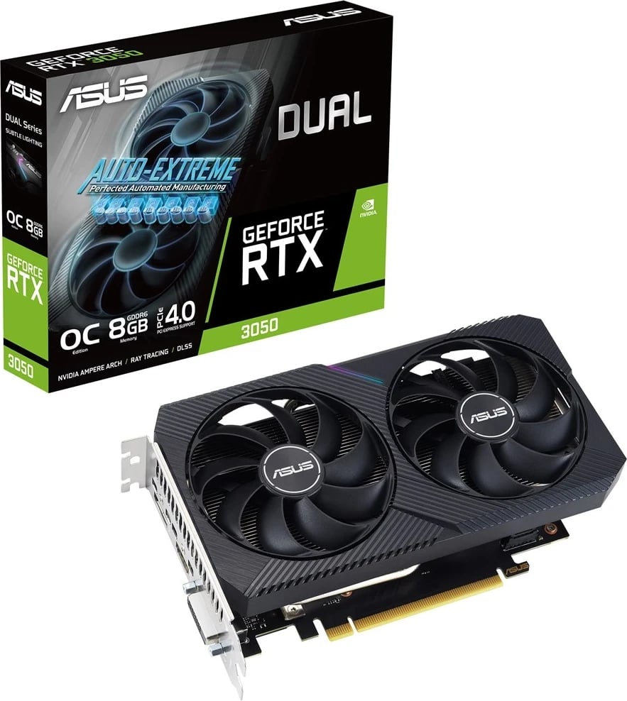 Kartë grafike ASUS Dual -RTX3050-O8G-V2 NVIDIA GeForce RTX 3050 8 GB GDDR6