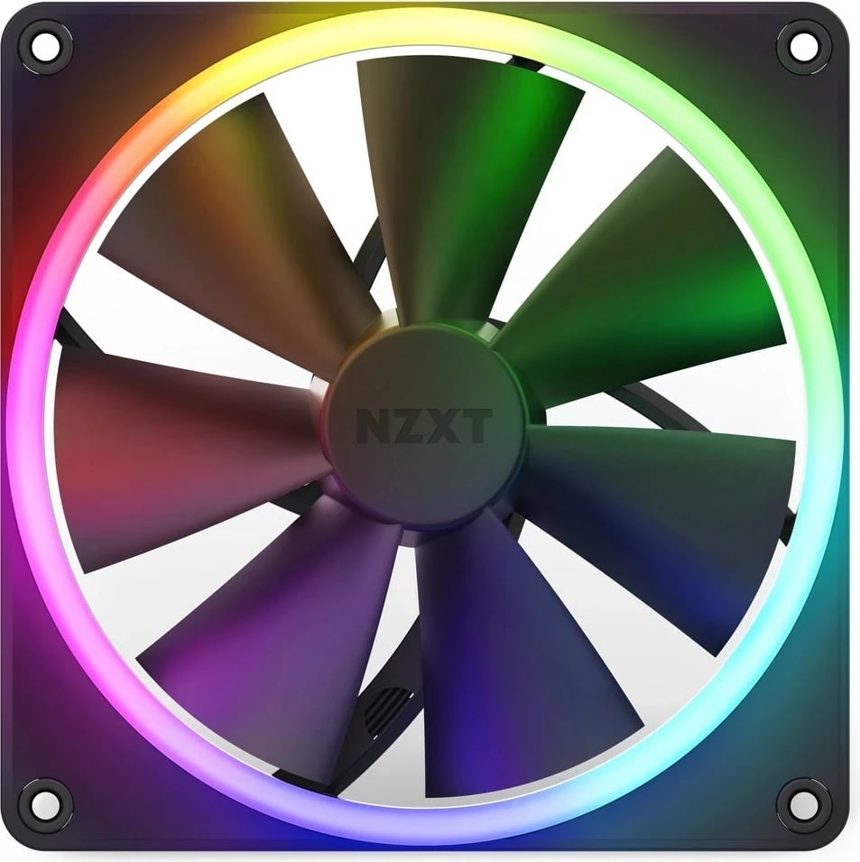 Ventilator për kasë NZXT F140 RGB, 14 cm, i zi