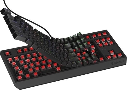 Tastierë mekanike Genesis Thor 230 TKL, RGB Outemu Red, e zezë