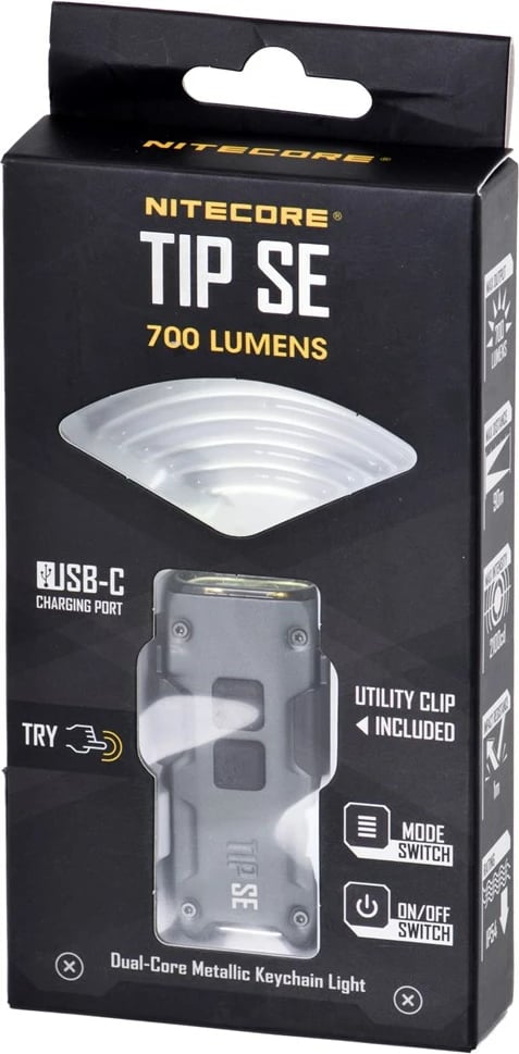 Llambë LED Nitecore TIP SE, gri