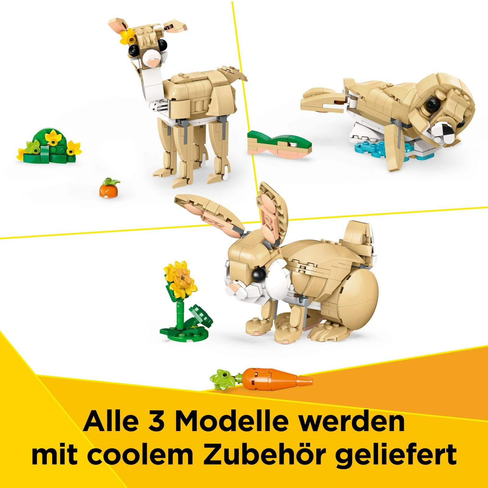 Set ndërtimi LEGO Creator Häschen 31162, shumëngjyrësh