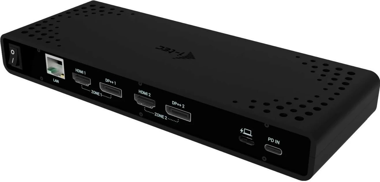 Docking station i-tec Universal Dual 4K, 2xDP, 2xHDMI, LAN, Audio, Power Delivery 85W, e zezë