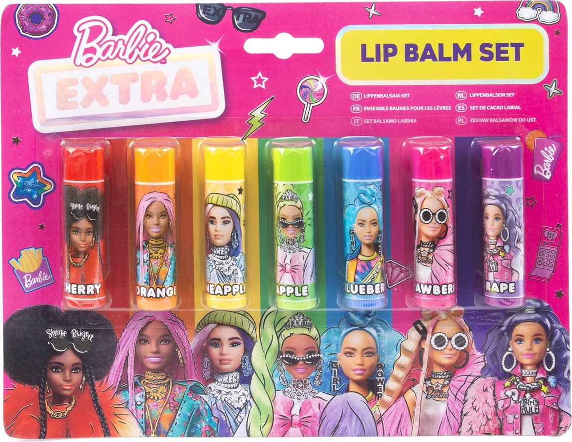 Set balsam për buzë Barbie Extra Lip Balm 