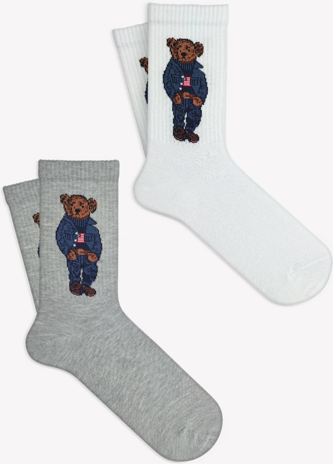 Çorape për femra Mono Socks, model Teddy Bear, set 2 copë