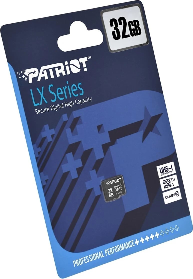 Kartë memorie microSDXC Patriot LX Series, 32GB