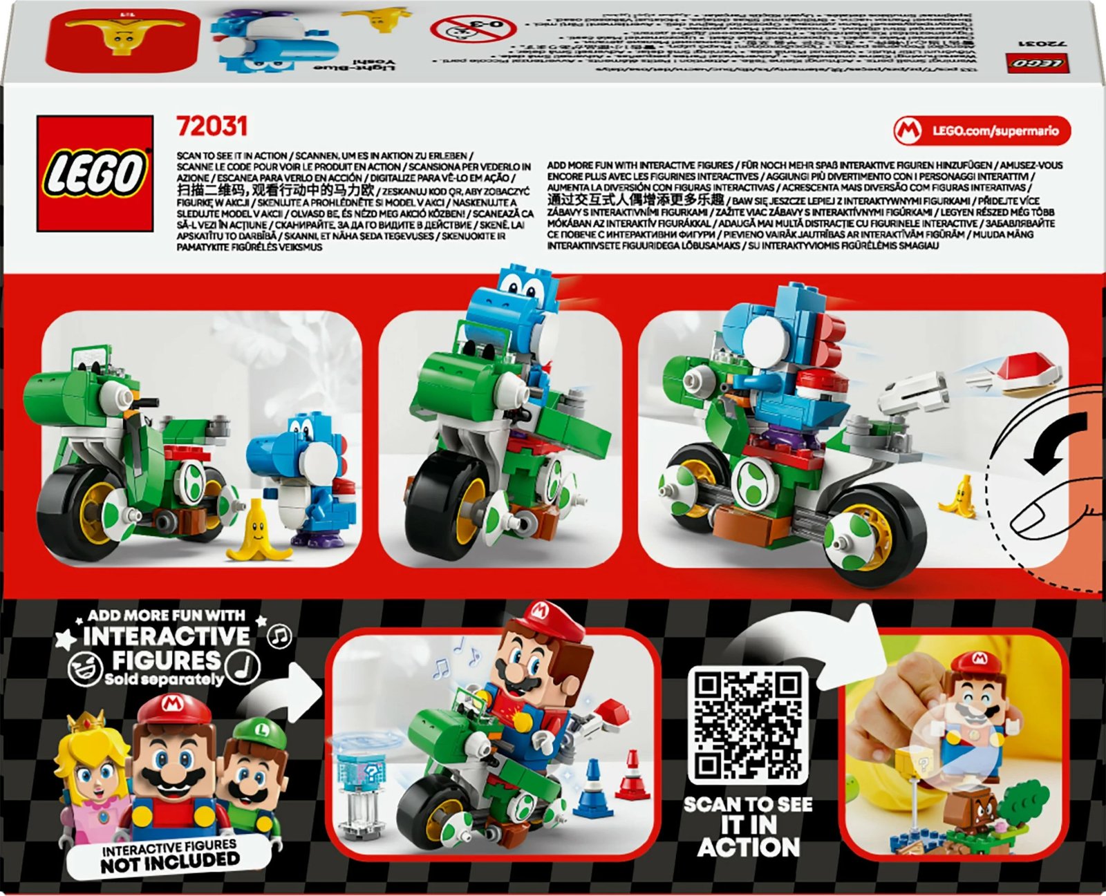 Set ndërtimi LEGO Mario Kart Yoshi Bike, 133 pjesë, shumëngjyrësh