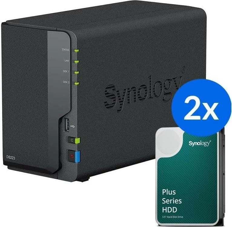 NAS Synology DS223+ 2x HAT3300-4T (2x 4TB)