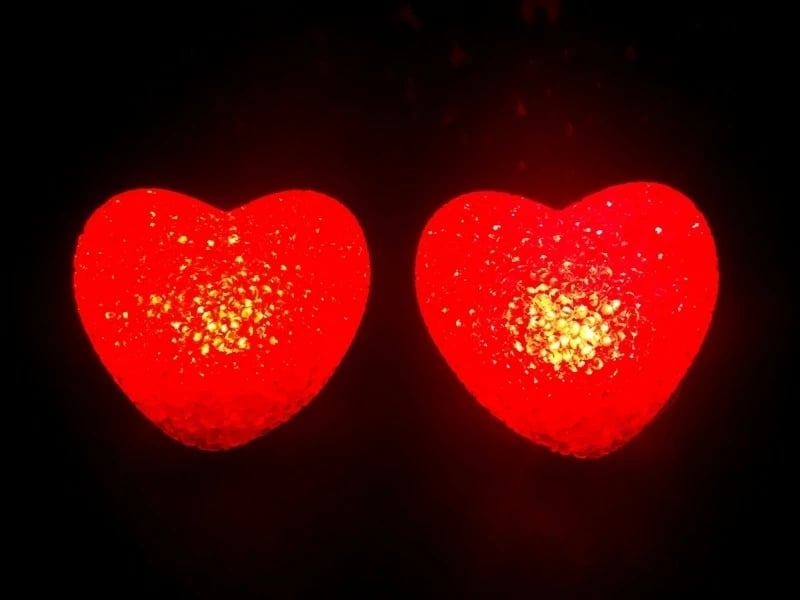 Dritë nate LED zemër e kuqe Himarry, me ngjyra