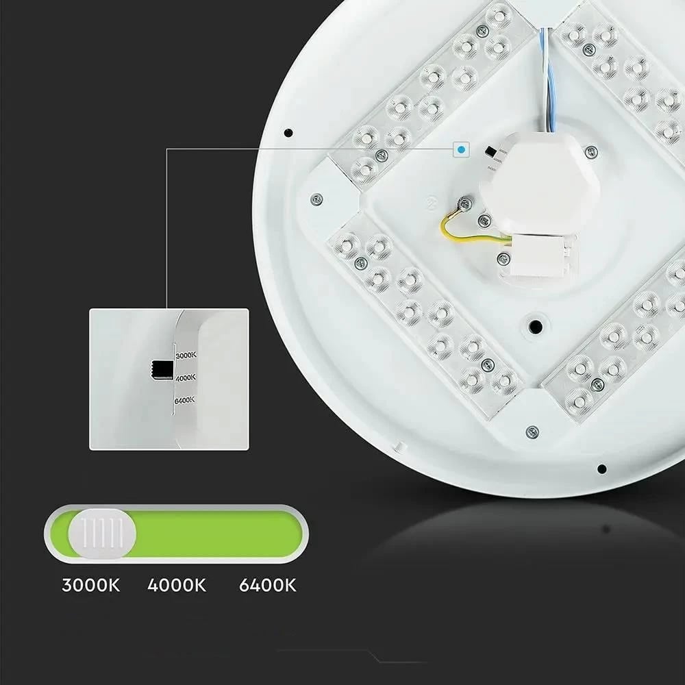 Plafond V-TAC VT-8436-M-N 36W IP20 CCT 3000K-6400K e bardhë