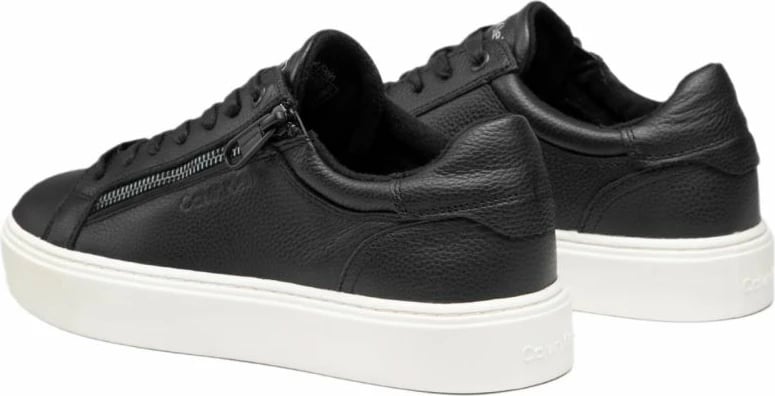 Këpucë Calvin Klein, modeli Low Top Lace Up W/Zip, për meshkuj, të zeza