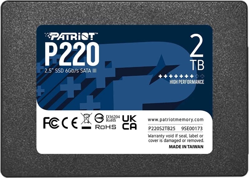 SSD Patriot Memory P220, 2TB, 2.5 inç, Serial ATA III