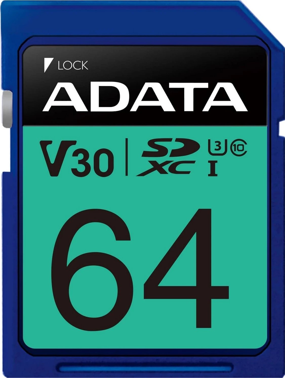 Kartelë SD ADATA Premier Pro 64GB, 100R/80W, UHS-I, U3, Class 10, V30, A2