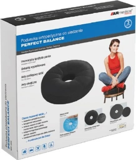 Jastëk ortopedik ARmedical PERFECT BALANCE, i zi