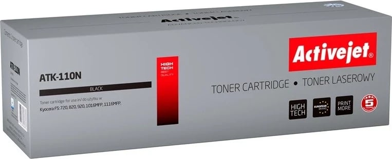 Toner Activejet ATK-110N, zëvendësim për Kyocera TK-110, Supreme, 6000 faqe, i zi