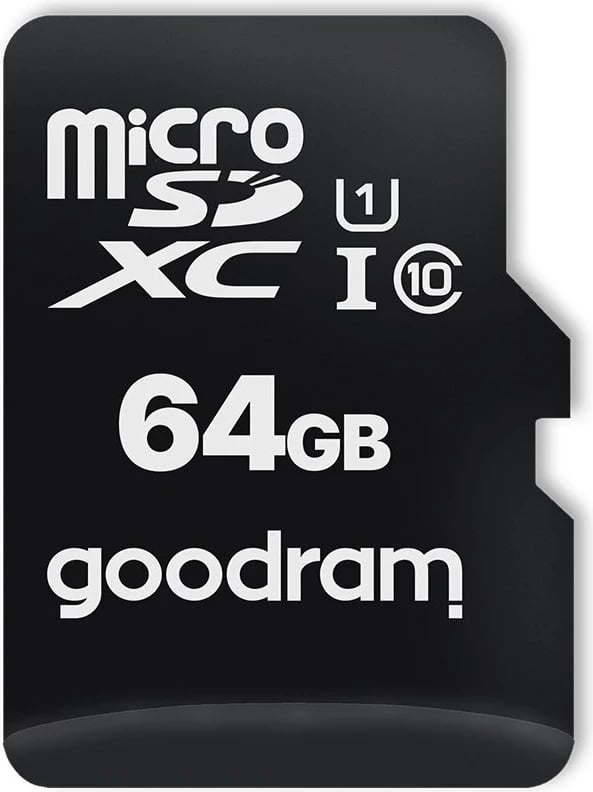 Kartë memorie microSDXC GOODRAM, 10 UHS I + përshtatës, 64GB