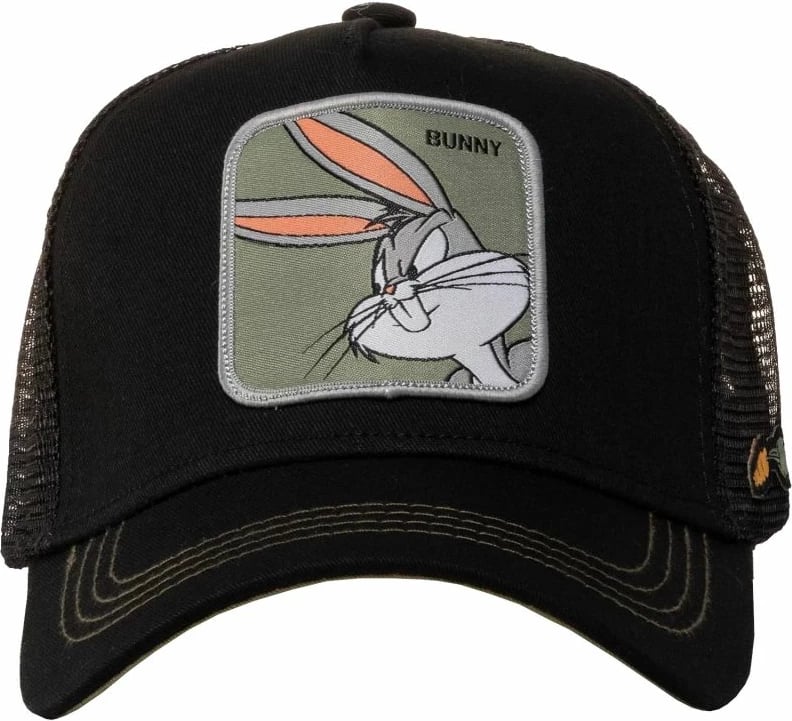 Kapelë Trucker Capslab Bunny Looney Tunes, e zezë