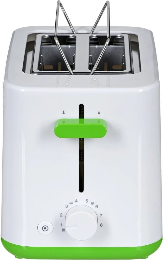 Toster Braun HT 1010, 2 feta, 900 W, Gjelbër, Bardhë