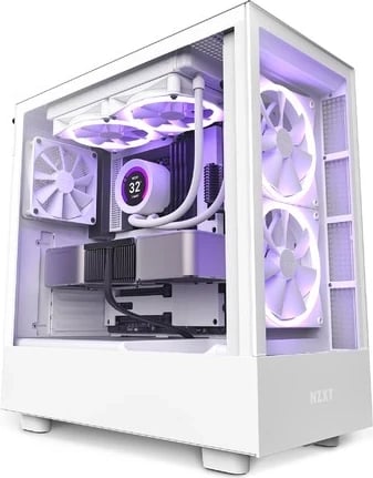 Kasë NZXT H5 Elite, Midi Tower, 1 x USB 3.1, 1x USB-C 3.1, audio, e bardhë