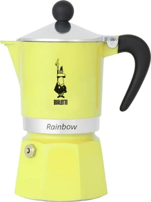 Moka pot Bialetti 6538, 0.27 L, e zezë, argjend, e verdhë