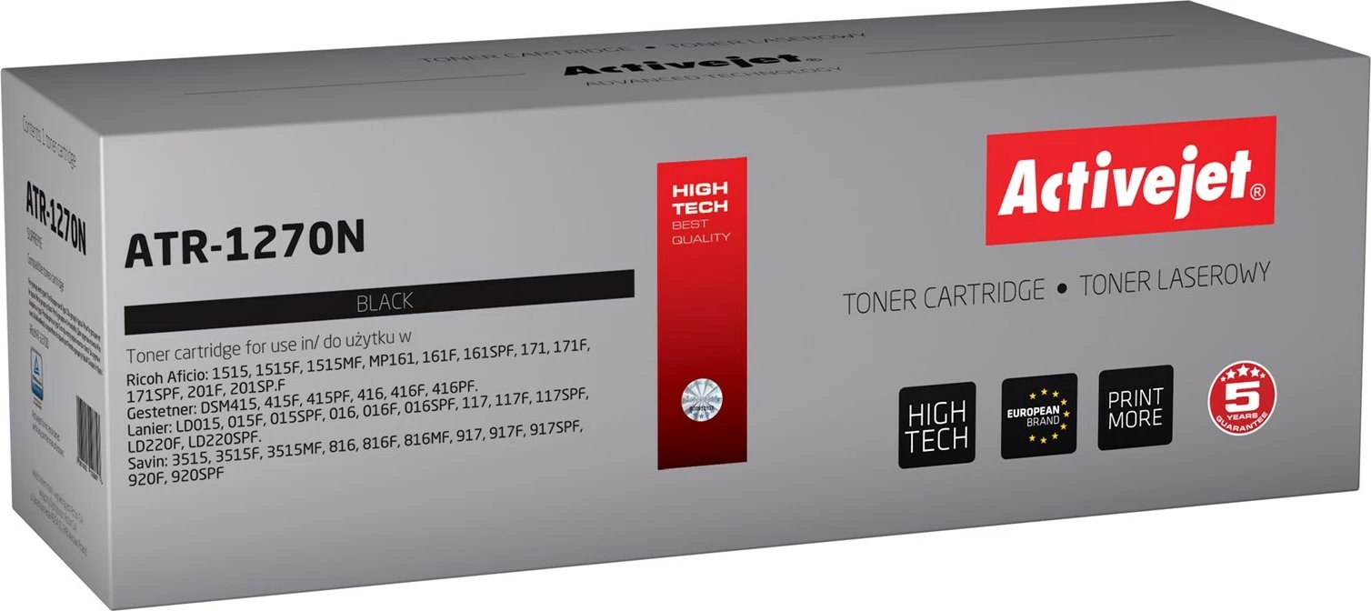 Toner zëvendësues Activejet ATR-1270N për printer Ricoh, i zi