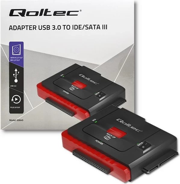 Adapter Qoltec USB 3.0 në IDE/SATA III