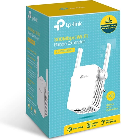 Zgjerues i rrjetit TP-LINK TL-WA855RE, i bardhë