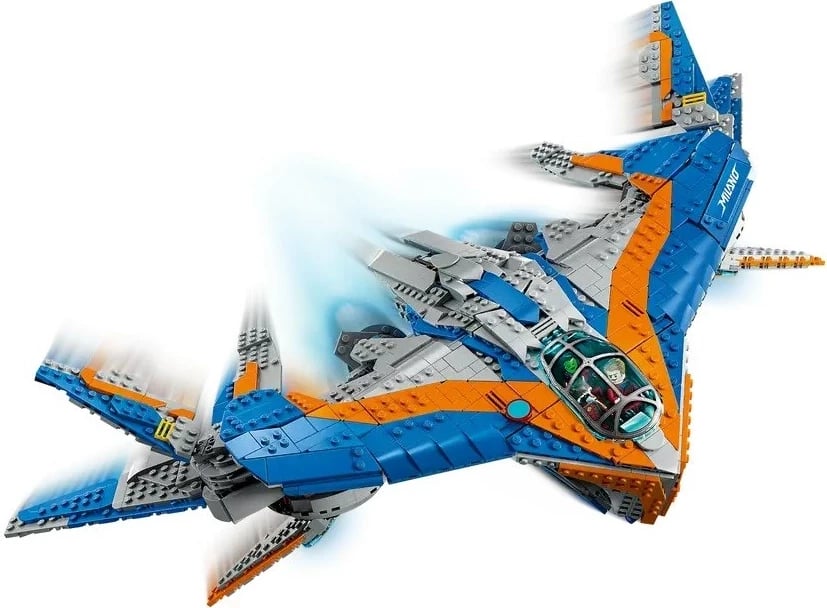 Set LEGO Marvel 76286 Milano Spaceship, 5 minifigura, Blu dhe Portokalli