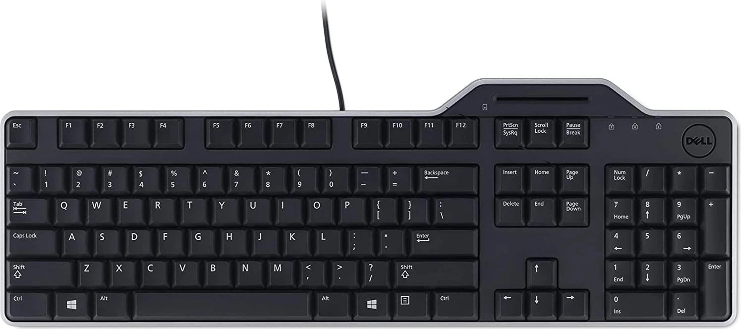 Tastierë me lexues kartash, Dell KB813,  USB, e zezë