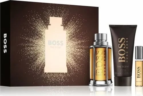 Set Eau de Toilette Boss The Scent 100 ml + Xhel Dushi 100 ml + Parfum 10 ml