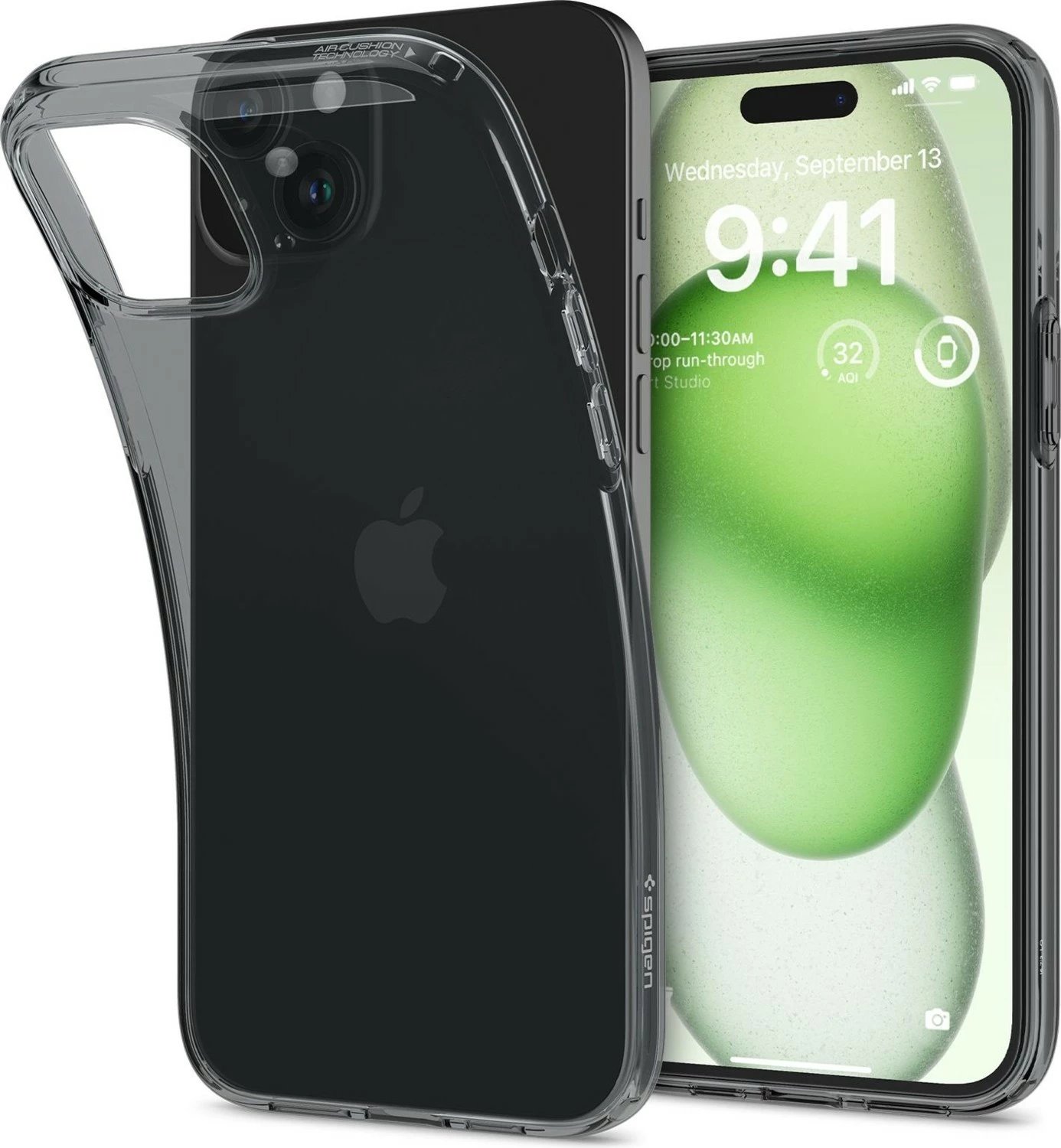 Mbështjellëse Spigen për celular Apple iPhone 13, transparente